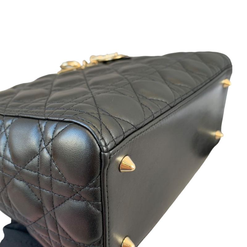 Lady Dior Lambskin Medium Black GHW