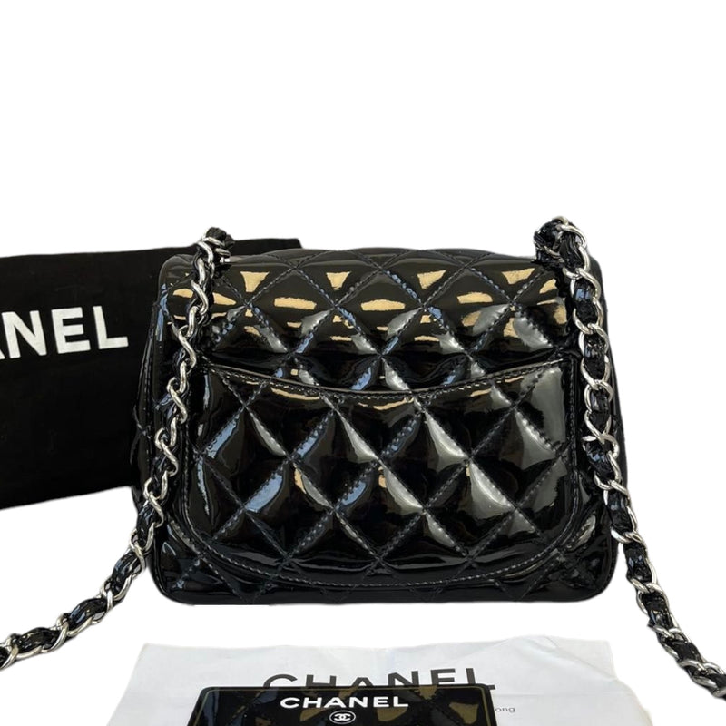 Classic Patent Mini Square Black SHW