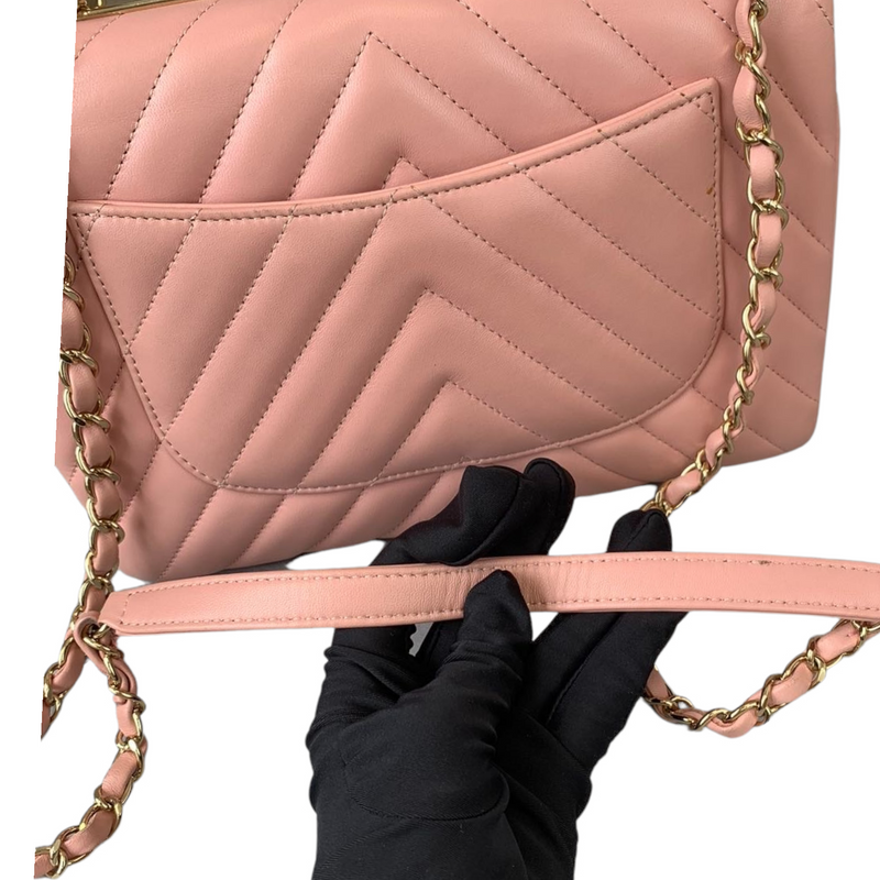 Small Trendy CC Flap Lambskin Pink GHW