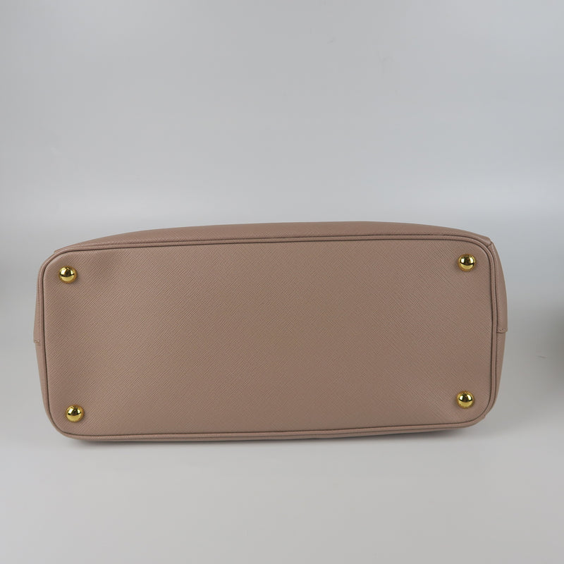 Large Saffiano Leather Beige Galleria Bag