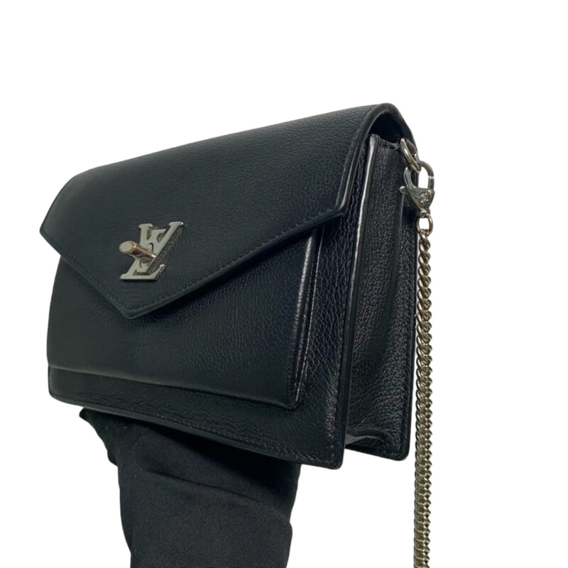 Louis Vuitton MyLockMe Chain Pochette Black Calf