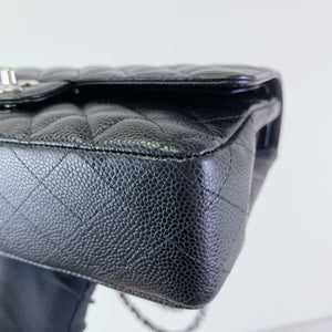 Classic Double Flap Medium Caviar Black SHW