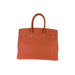 Birkin 35 Crevette Clemence PHW