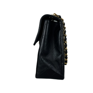 Jumbo XL Flap Lambskin Leather Black GHW