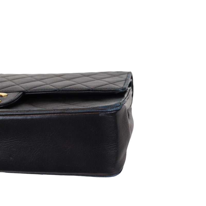 Mademoiselle Vintage Double Flap Medium Black GHW