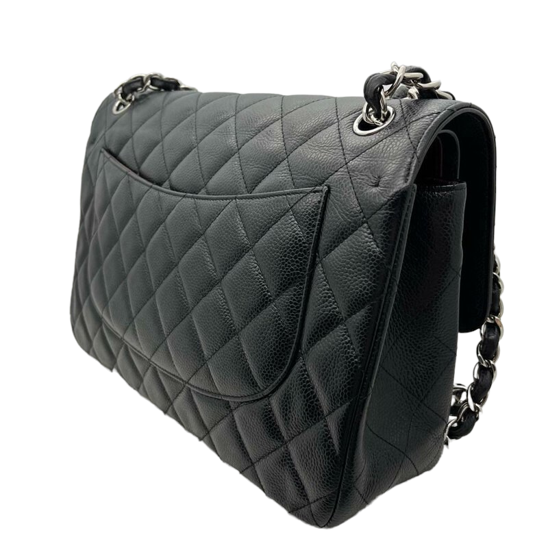 Jumbo Classic Double Flap Caviar Black GHW
