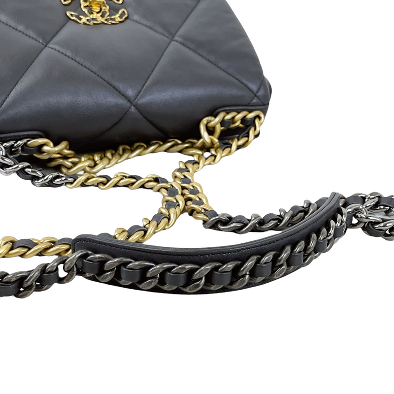 19 Lambskin Dark Grey Small 21B Mixed Hardware