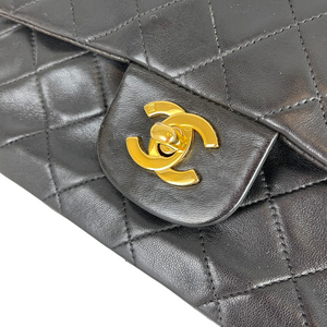 Vintage Classic Double Flap Lambskin Small Black GHW