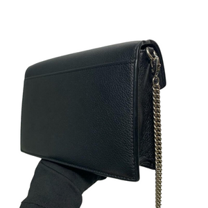 Mylockme Chain Pochette Leather Black SHW