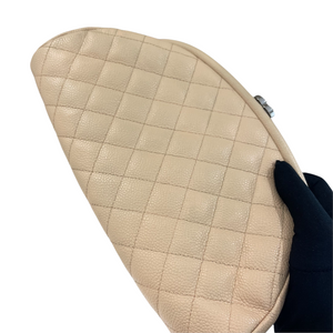 Timeless Clutch Caviar Leather Beige SHW