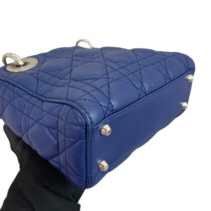 Mini Lady Dior Lambskin Blue SHW