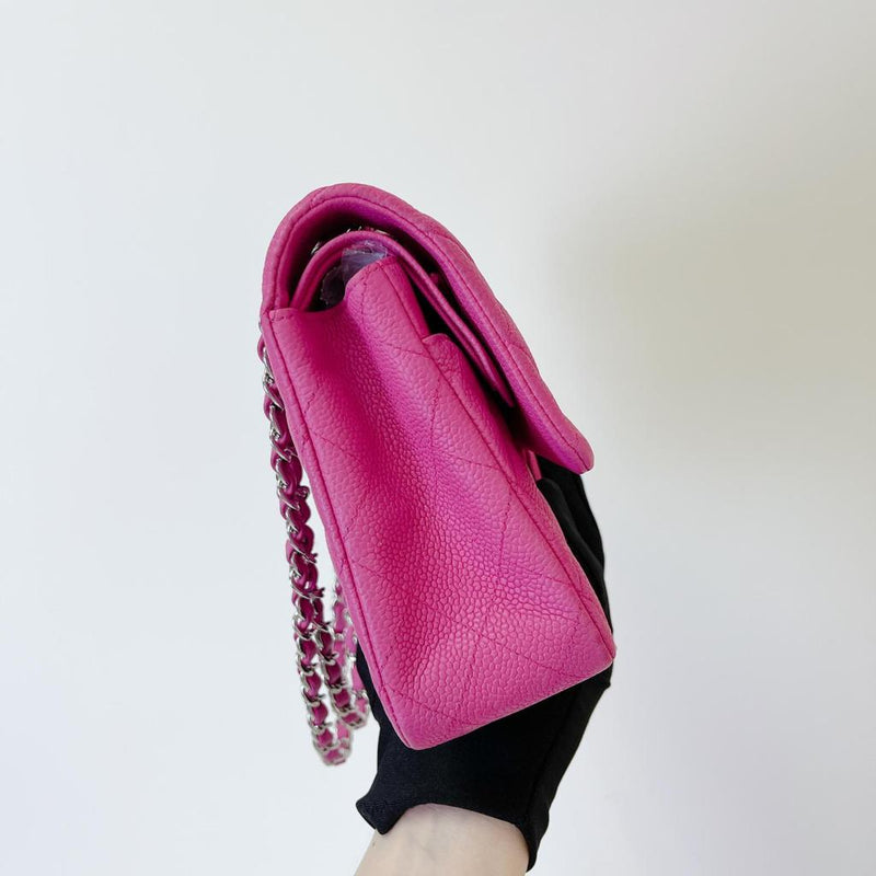 Classic Double Flap Matte Caviar Medium Pink SHW