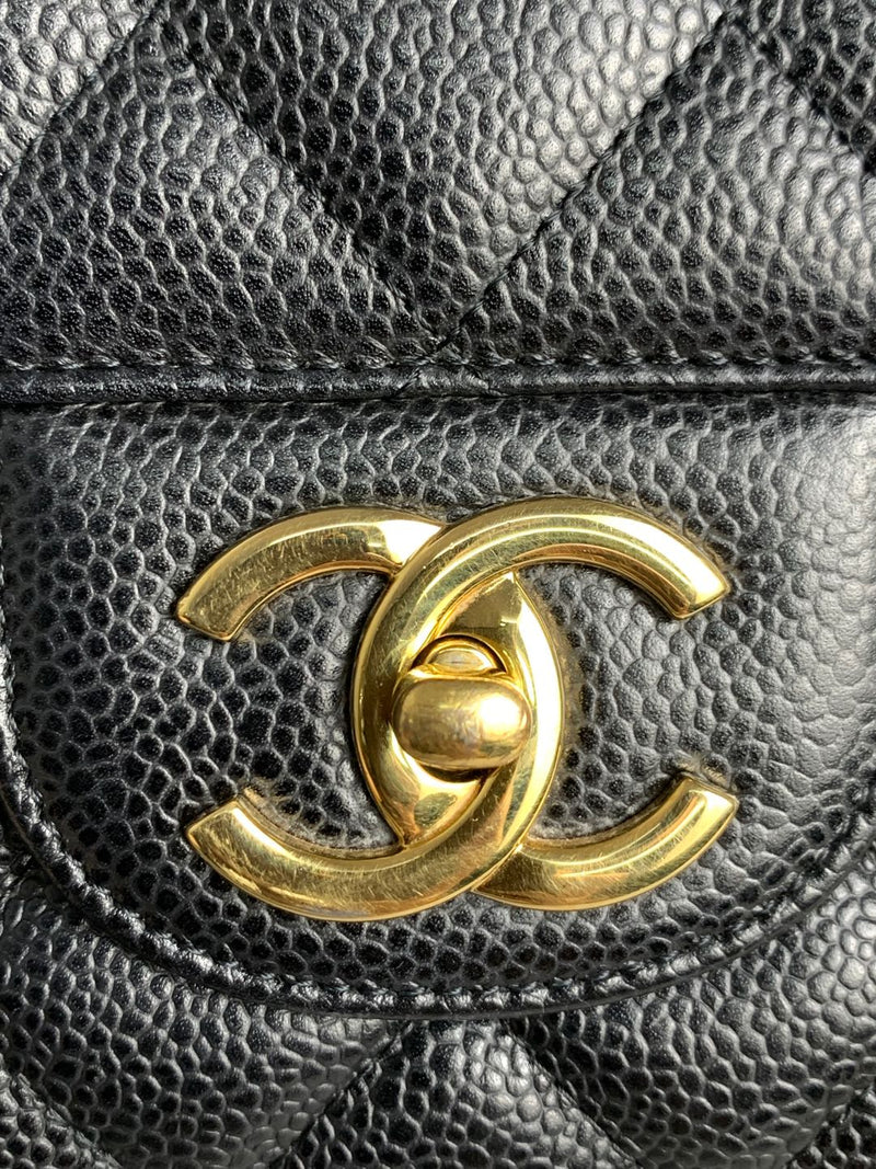 Classic Double Flap Caviar Maxi Black GHW