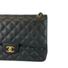 Jumbo Classic Double Flap Caviar Black GHW