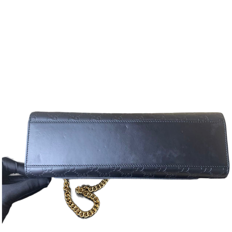 Padlock GG Embossed Medium Black GHW