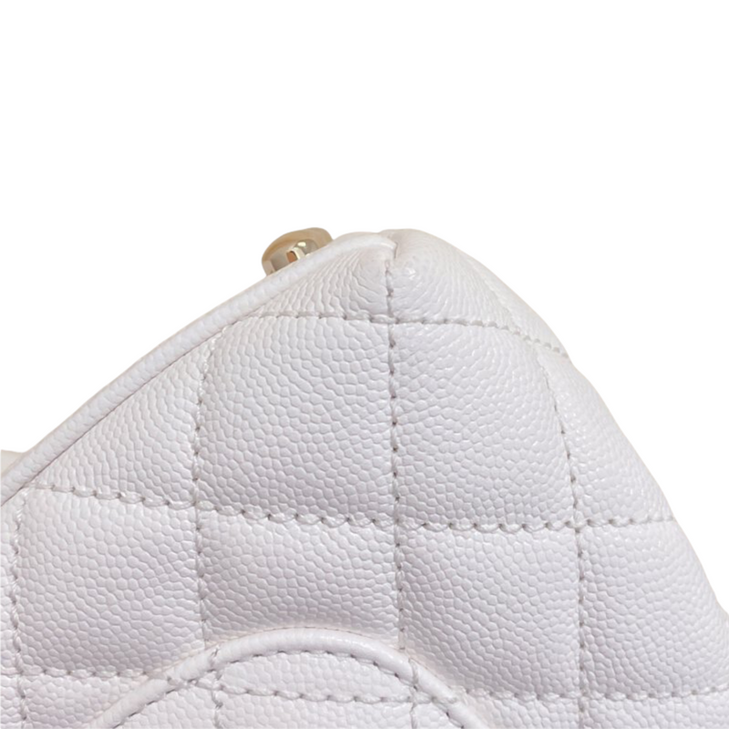 Coco Handle Mini Caviar White LGHW