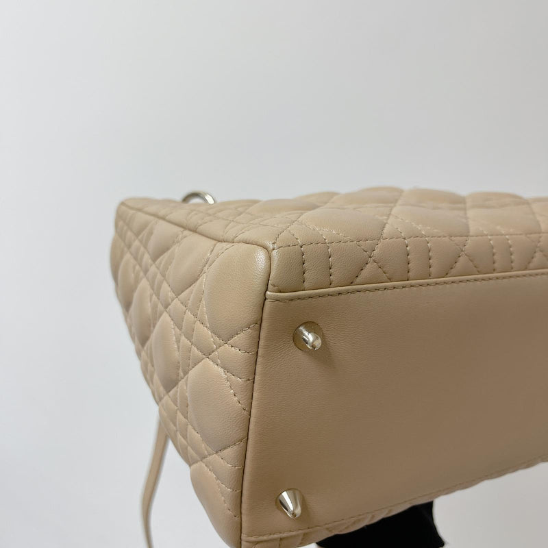 Lady Dior Lambskin Medium Beige GHW