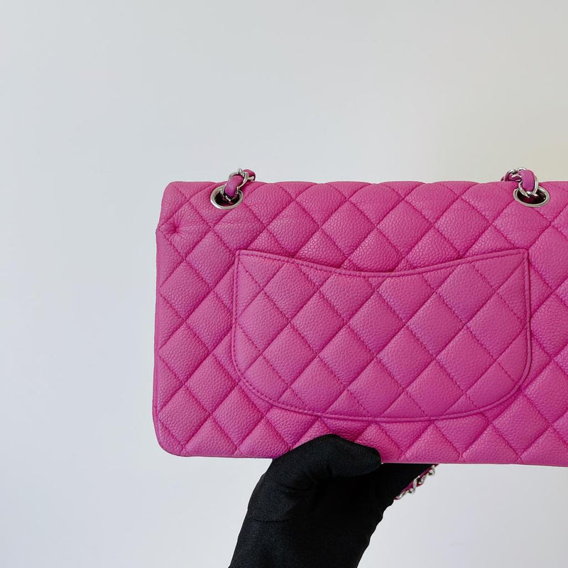 Classic Double Flap Matte Caviar Medium Pink SHW