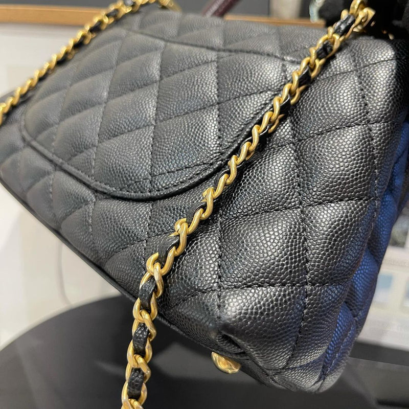 Quilted Coco Handle Caviar Small Black GHW