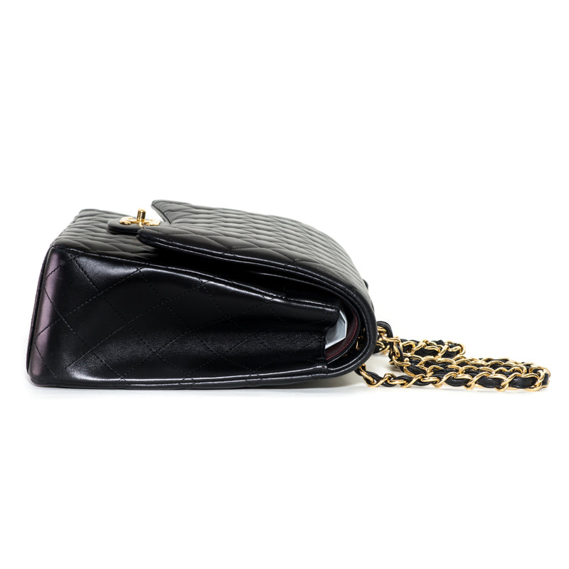Double Flap Maxi in Black Lambskin with GHW