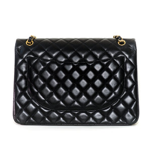 Double Flap Maxi in Black Lambskin with GHW