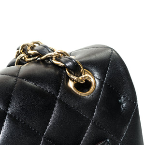 Double Flap Maxi in Black Lambskin with GHW