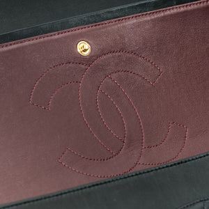 Double Flap Maxi in Black Lambskin with GHW