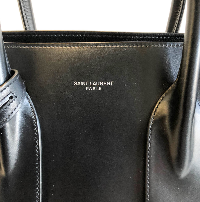 Sac De Jour in smooth black leather