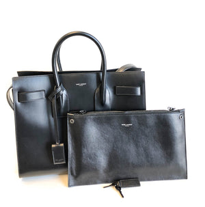 Sac De Jour in smooth black leather