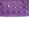 Cannage Quilted Purple Leather Soft Small Shopping Tote