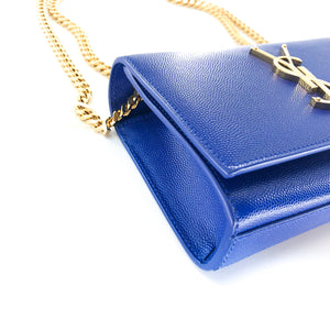 Cobalt Blue Grain Small Kate Bag