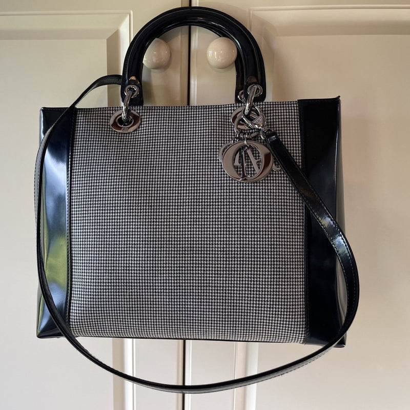 Lady Dior Canvas Satchel Gray - Bag Religion