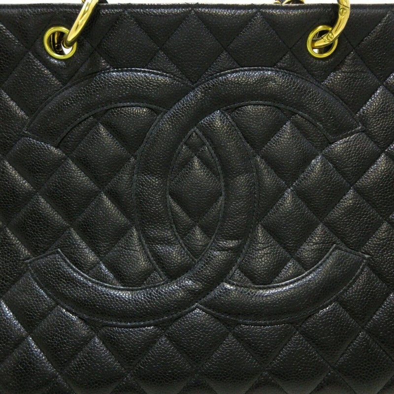 Vintage Quilted Caviar CC Tote Black