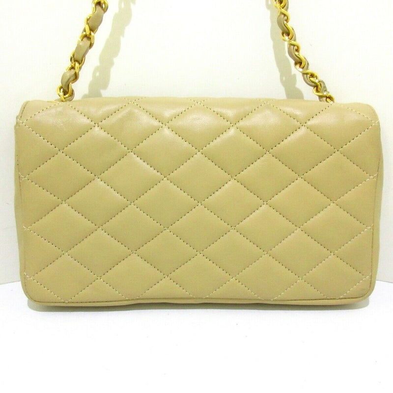 Vintage CC Logo Bag Lambskin Beige GHW