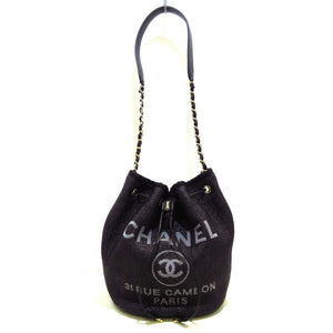 Deauville Raffia Bucket Bag Black