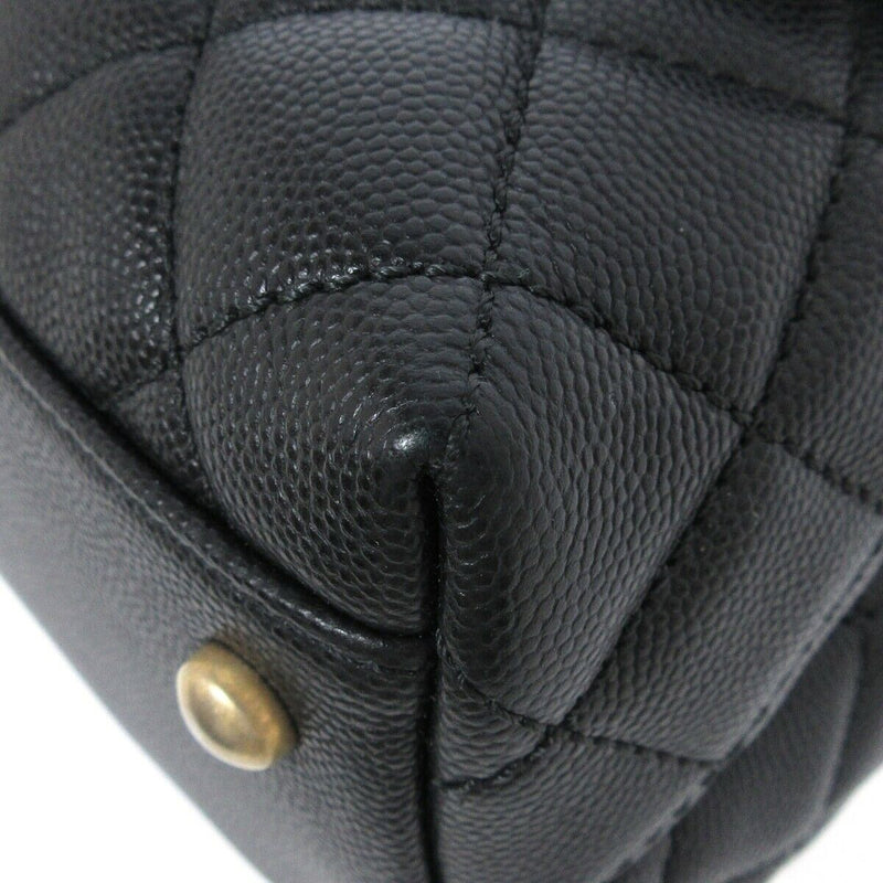 Coco Handle Medium Flap Bag Black