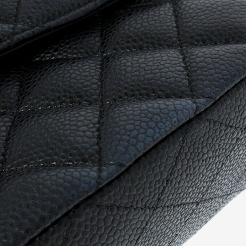 Classic Double Flap Caviar Medium Black GHW