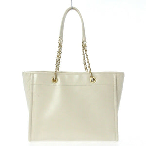 Charms Deauville Tote Leather Medium White GHW