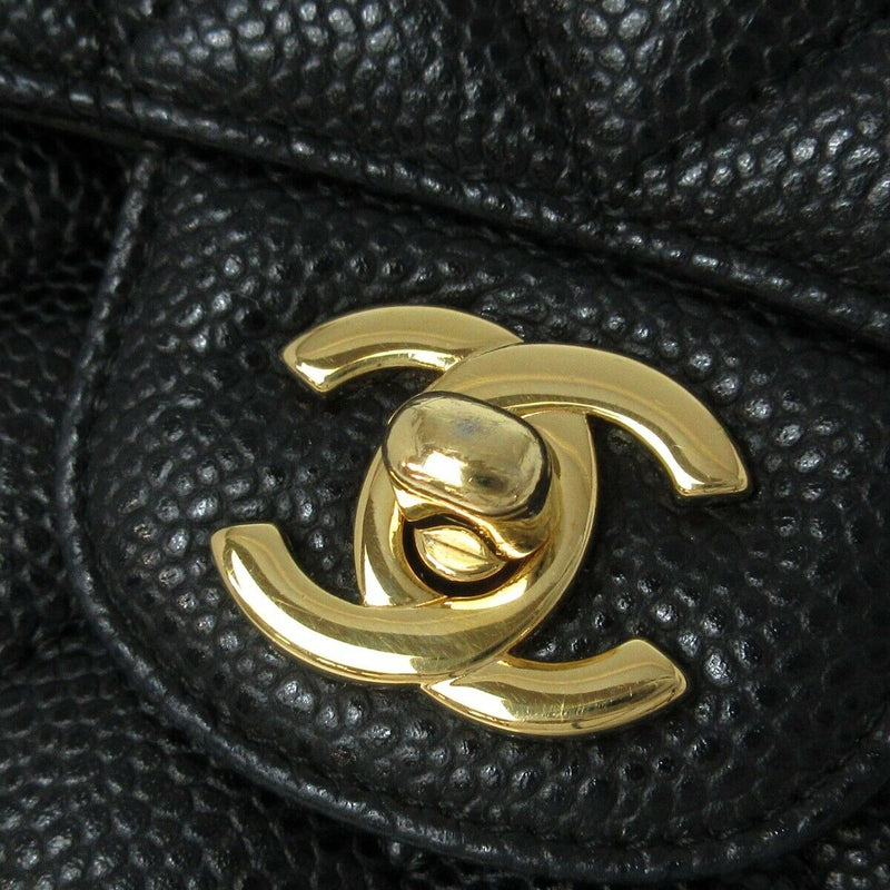 Classic Double Flap Caviar Medium Black GHW