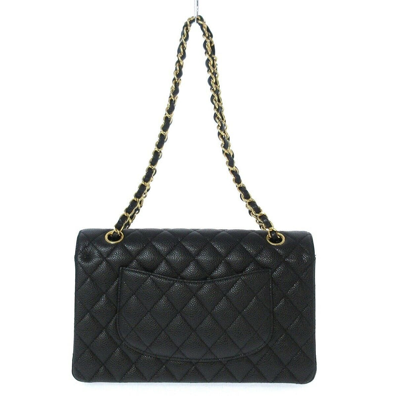 Classic Double Flap Caviar Medium Black GHW