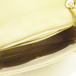 Vintage Lambskin Mini Square Flap Beige GHW
