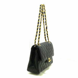 Vintage Double Flap Lambskin Black GHW