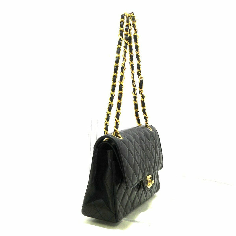 Vintage Double Flap Lambskin Black GHW