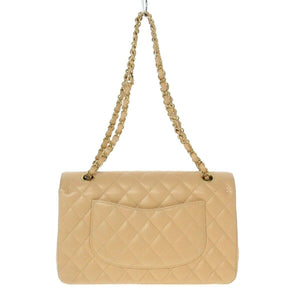 Classic Double Flap Caviar Medium Beige GHW