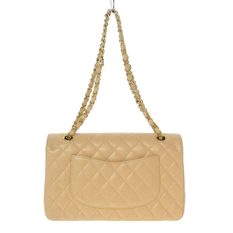 Classic Double Flap Caviar Medium Beige GHW