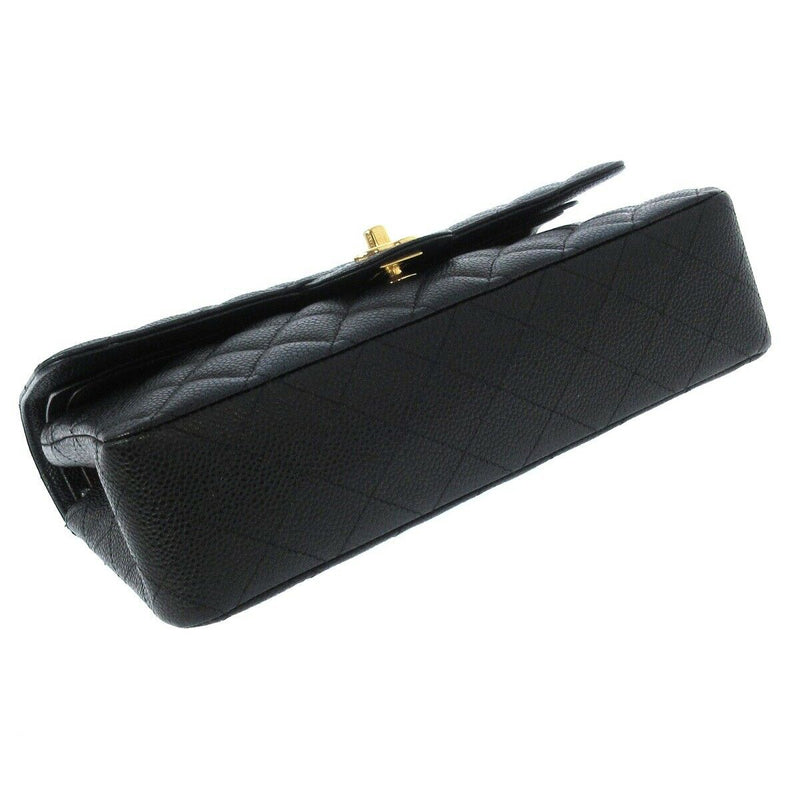 Classic Double Flap Caviar Medium Black GHW