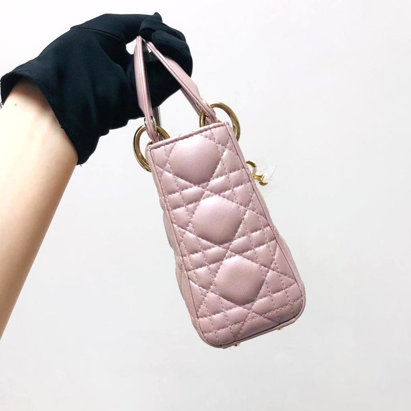 Mini Lady Dior Bag Pearl Pink