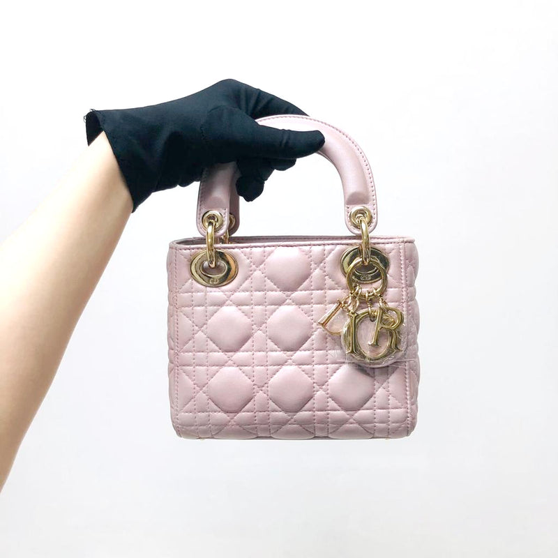 Mini Lady Dior Bag Pearl Pink