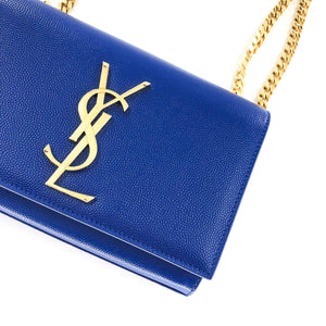 Cobalt Blue Grain Small Kate Bag