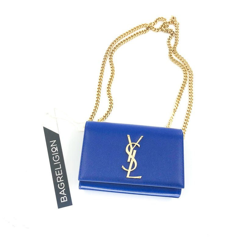 Cobalt Blue Grain Small Kate Bag